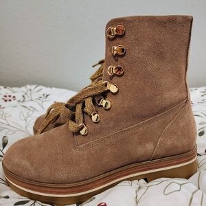 Limelight lace-up tan boots Size 9